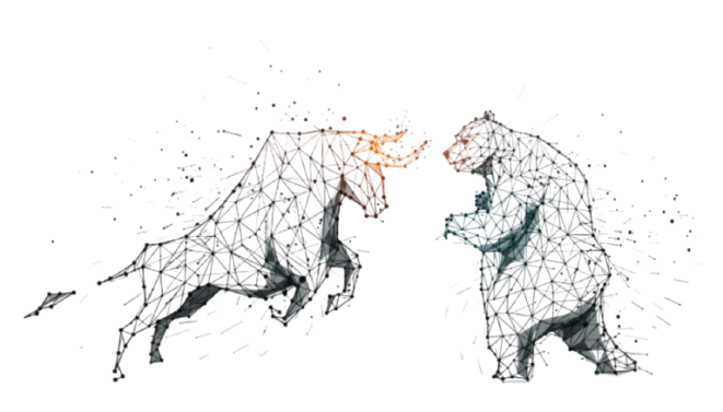 Bear and Bull Market Illustration